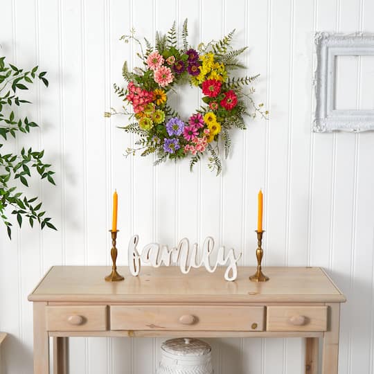 22" Mixed Flower Wreath